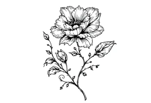 "She gave me a reason to live"  as the stem blooming into a flower tattoo idea