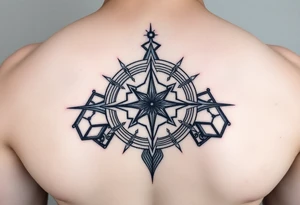 celestial space with the scales of time tattoo idea