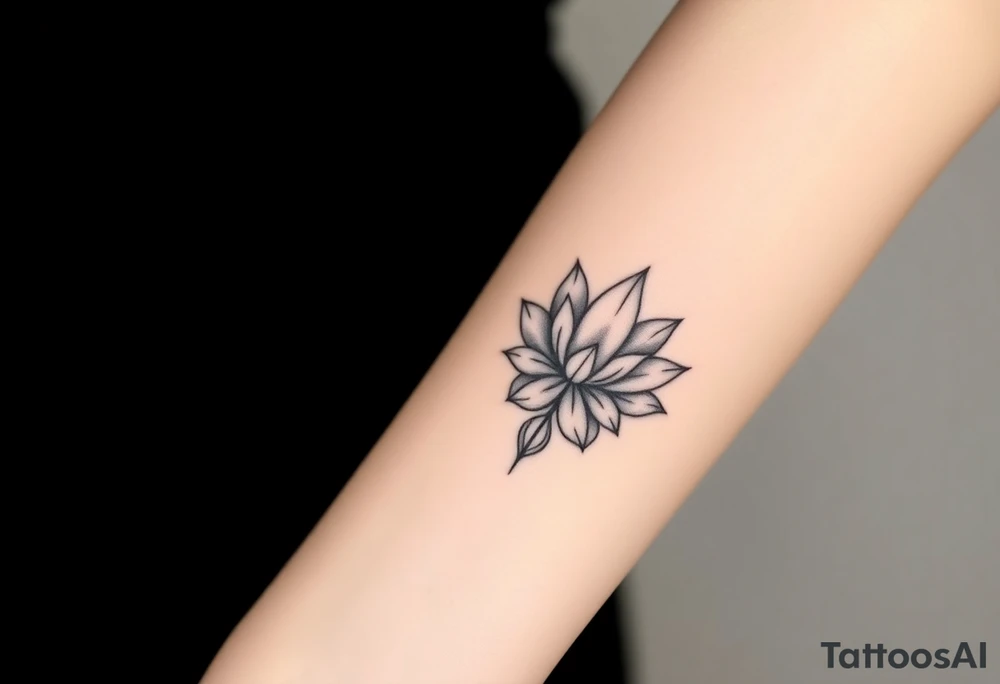 Lotus and Leo symbol tattoo idea