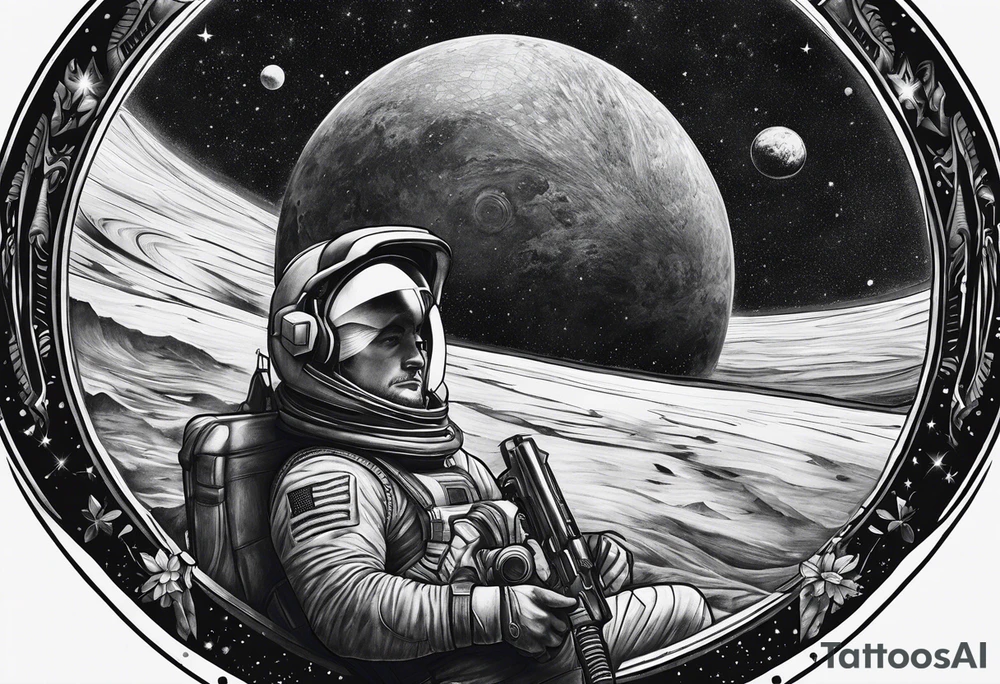 Interstellar tattoo showcasing struggle and success tattoo idea Interstellar tattoo showcasing struggle and success tattoo idea