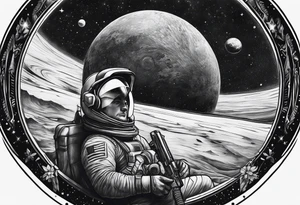 Interstellar tattoo showcasing struggle and success tattoo idea