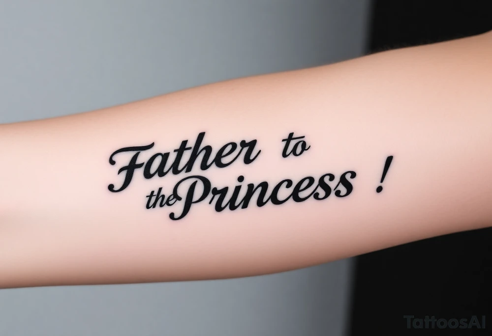 Father to the Princess tattoo idea