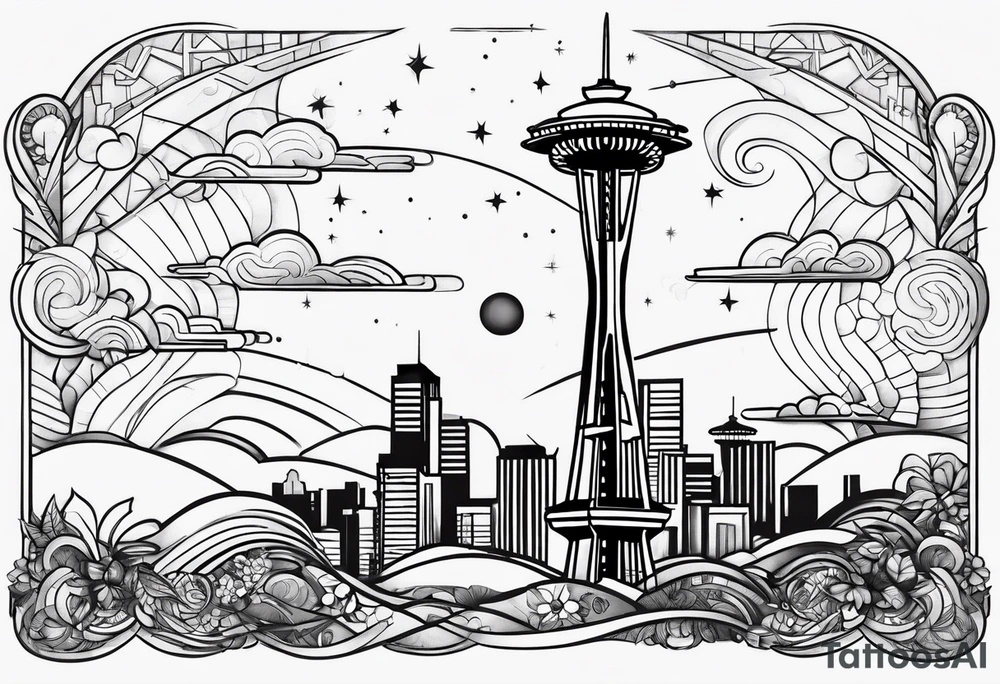 space needle tattoo idea