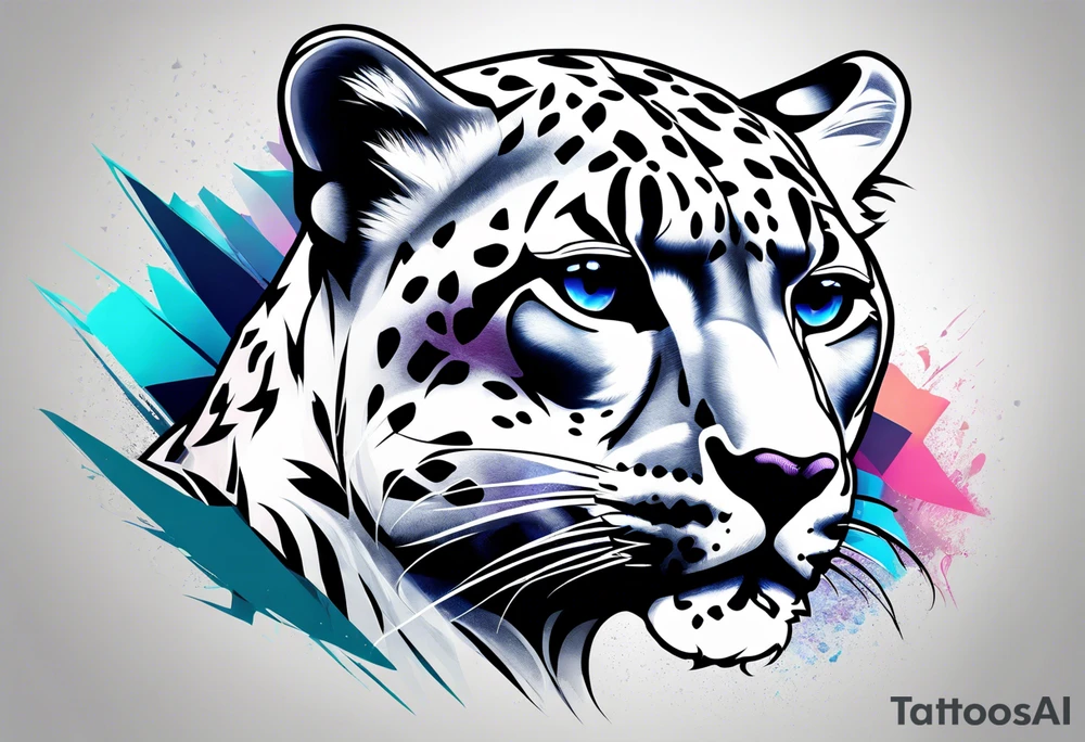 Snow leopard tattoo idea