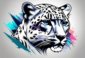 Snow leopard tattoo idea