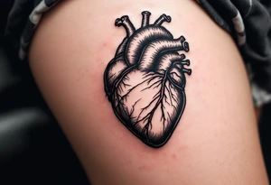 antomically percise heart tattoo idea