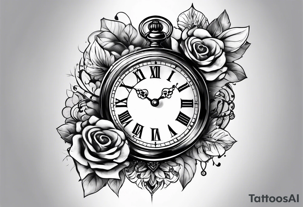 eine Taschenuhr mit kette tattoo idea