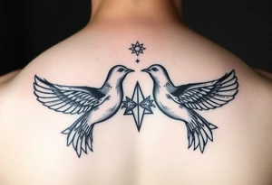 Two doves with amaya tattoo idea