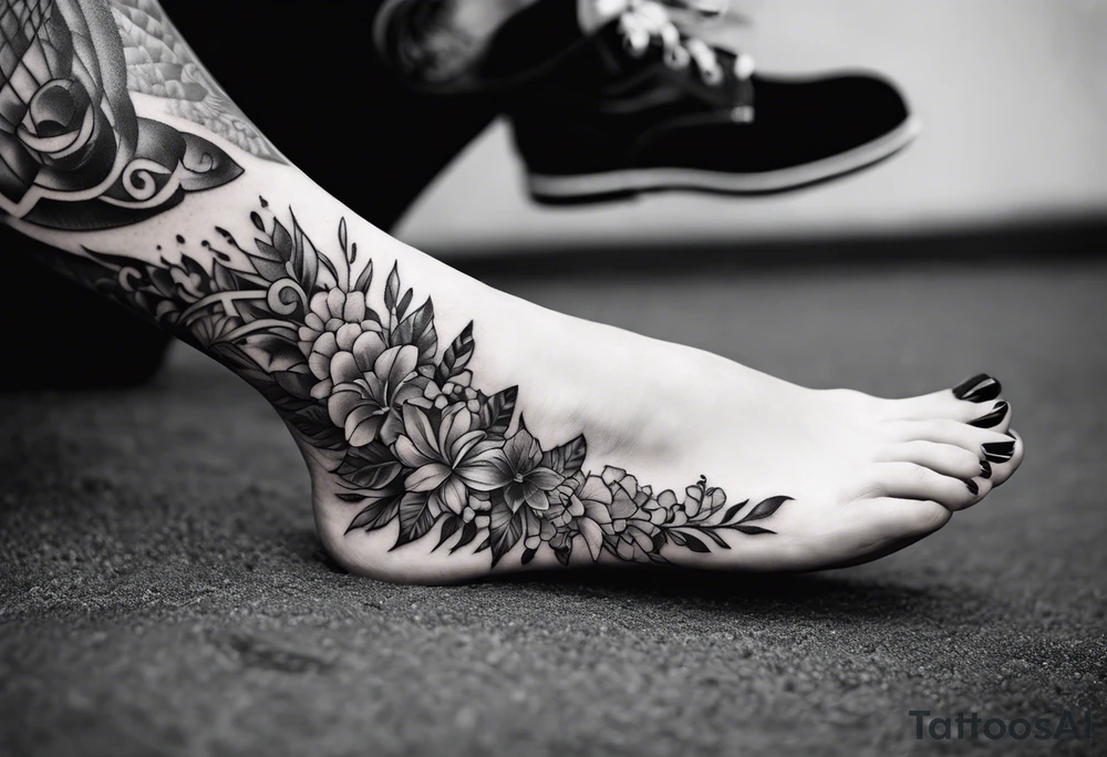 foot tattoo tattoo idea