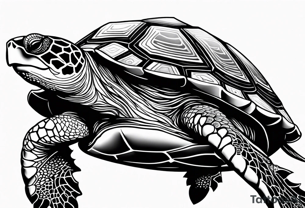 marine turtle tattoo idea