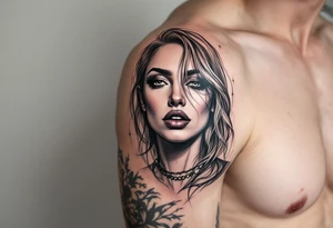 Transgender woman Portrait tattoo tattoo idea