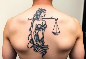lady libra tattoo idea