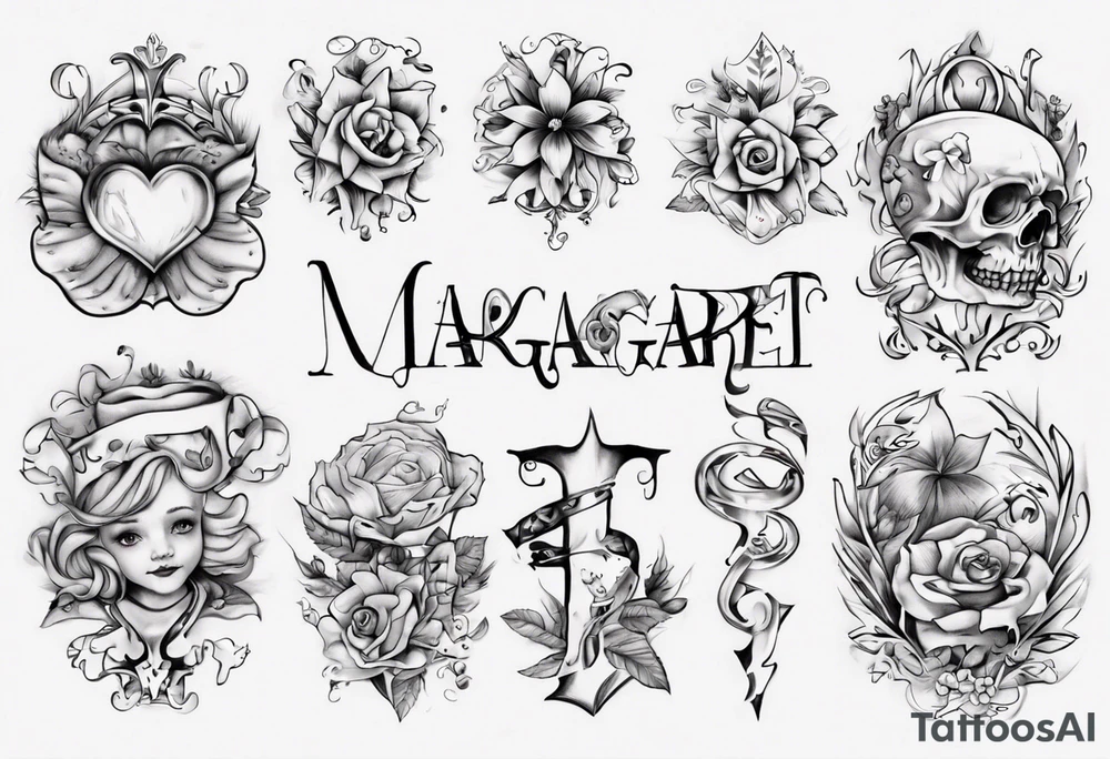my kids' names: Lucas and Margaret and something that symbolizes love tattoo idea