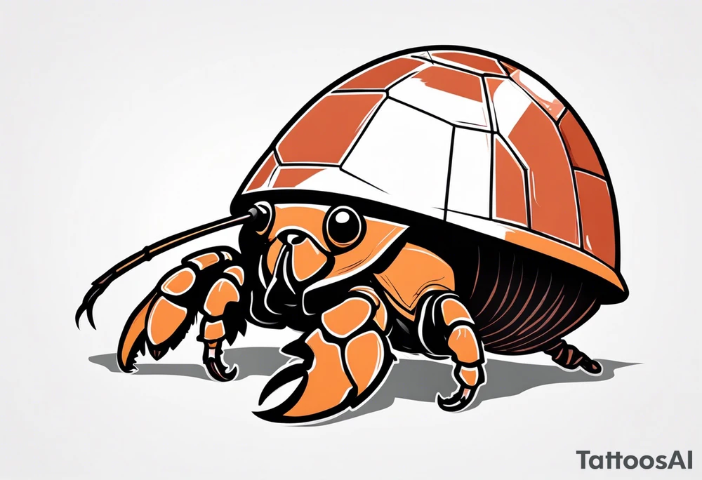 hermit crab wearing a storm trooper helmet tattoo idea
