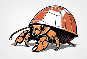 hermit crab wearing a storm trooper helmet tattoo idea
