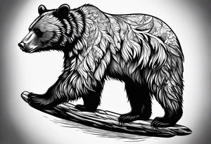 Insane killing bear tattoo idea