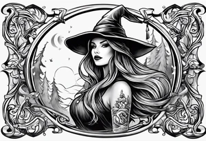 Witch broom tattoo idea