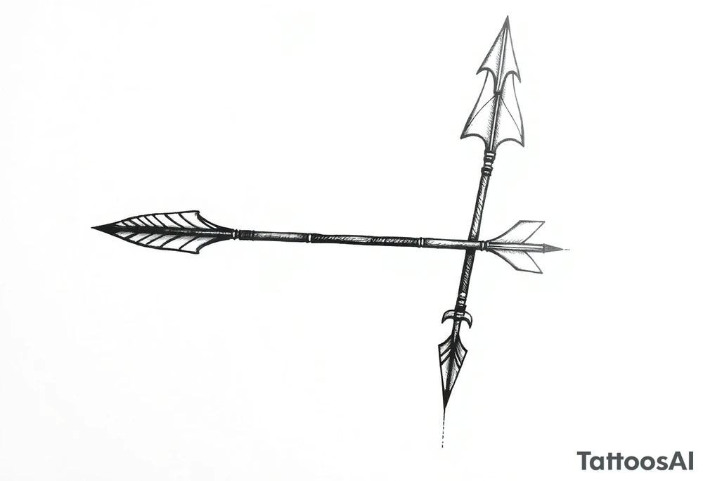 one  arrow that come down tattoo idea