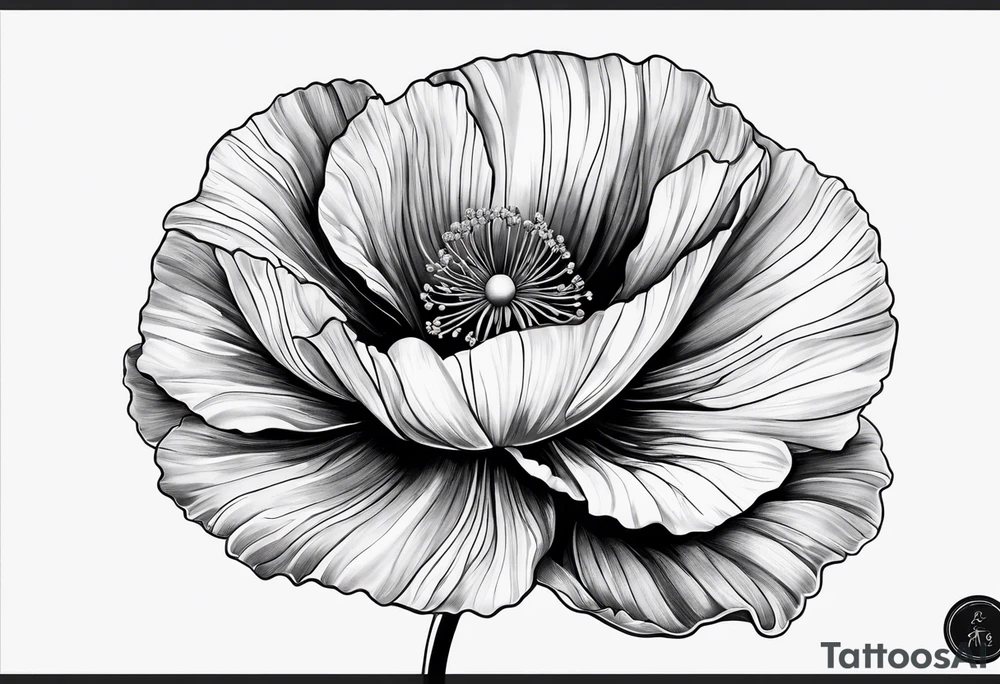 Poppy flower shoulder tattoo idea