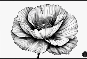 Poppy flower shoulder tattoo idea