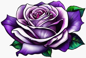 Purple rose tattoo idea