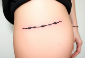 Razor wire shaped in ❤️ tattoo idea