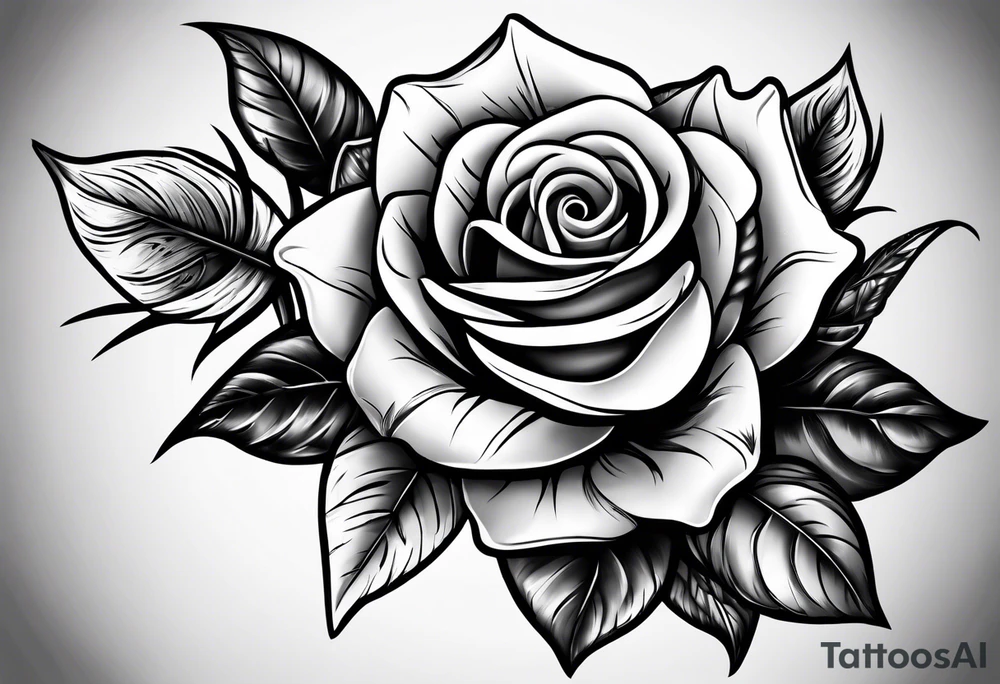 5 arrows and a rose tattoo idea