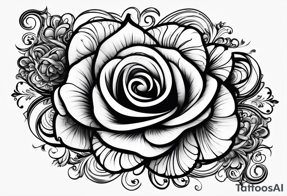 Decorative swirl tattoo idea