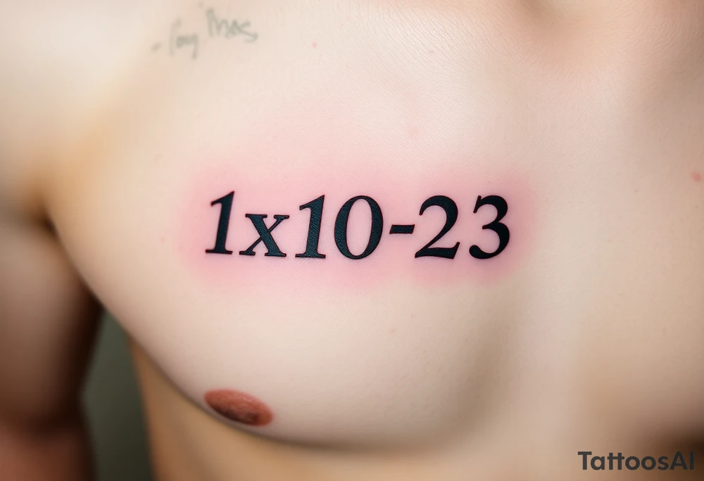 1x10^23 tattoo idea