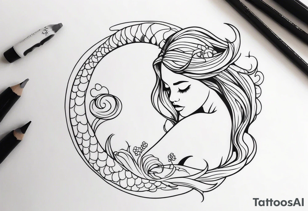 Mermaid tattoo idea