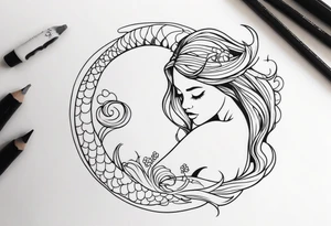 Mermaid tattoo idea