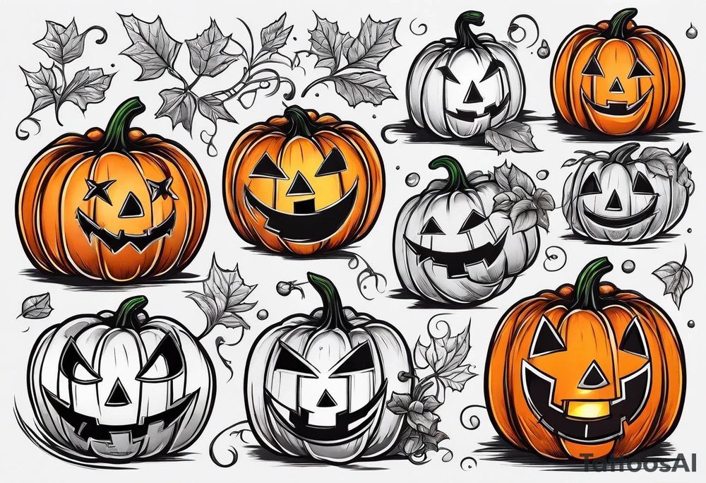 Not a jack-o'-lantern. Pumpkin child tattoo idea