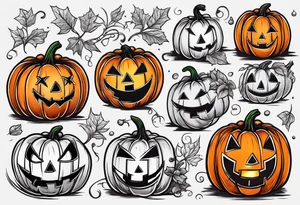 Not a jack-o'-lantern. Pumpkin child tattoo idea