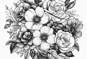 rising blossoms tattoo idea