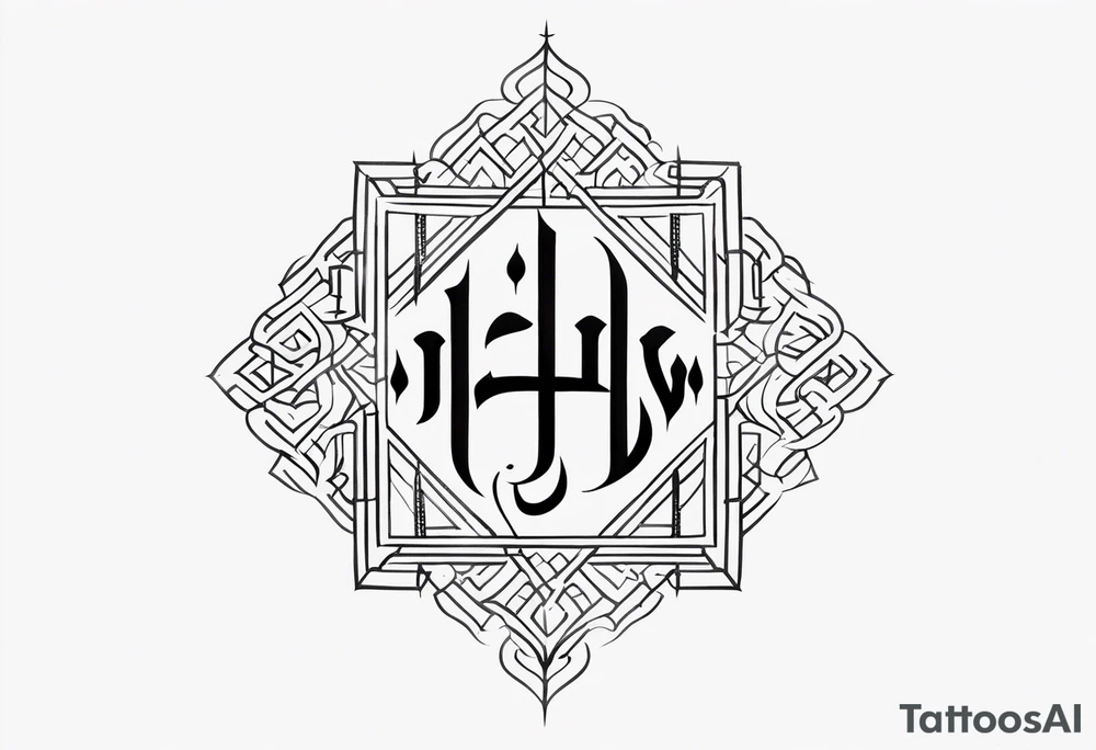 Arabic writing in a straight sentence tattoo idea