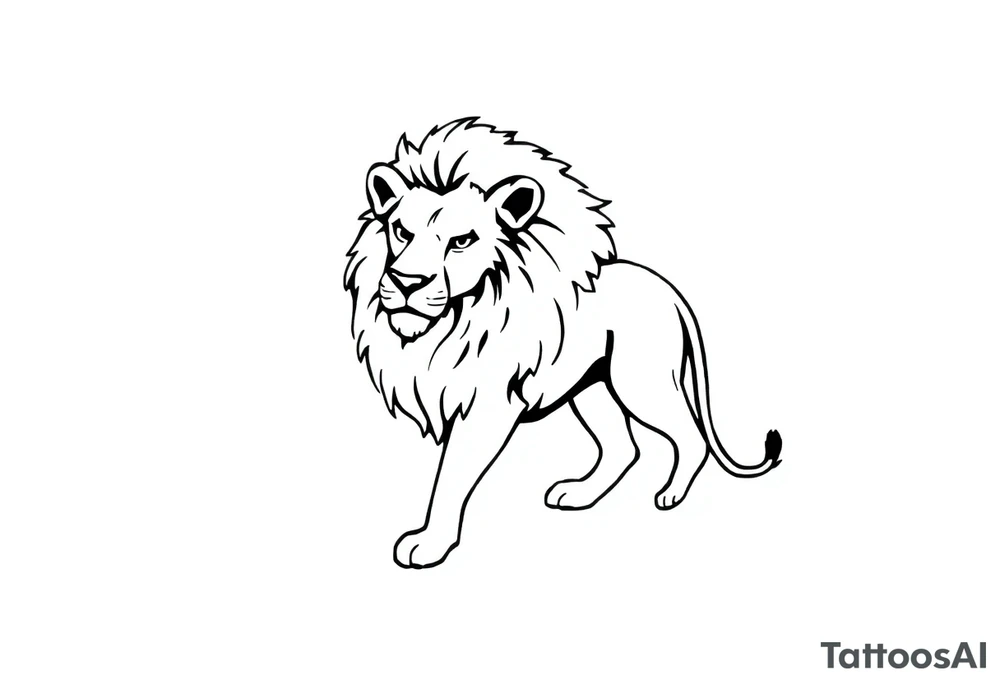 a lion tattoo idea