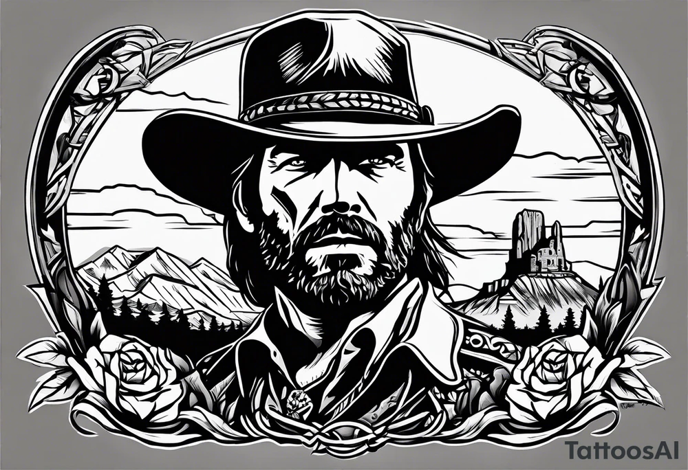 Red Dead redemption horseshoe tattoo idea