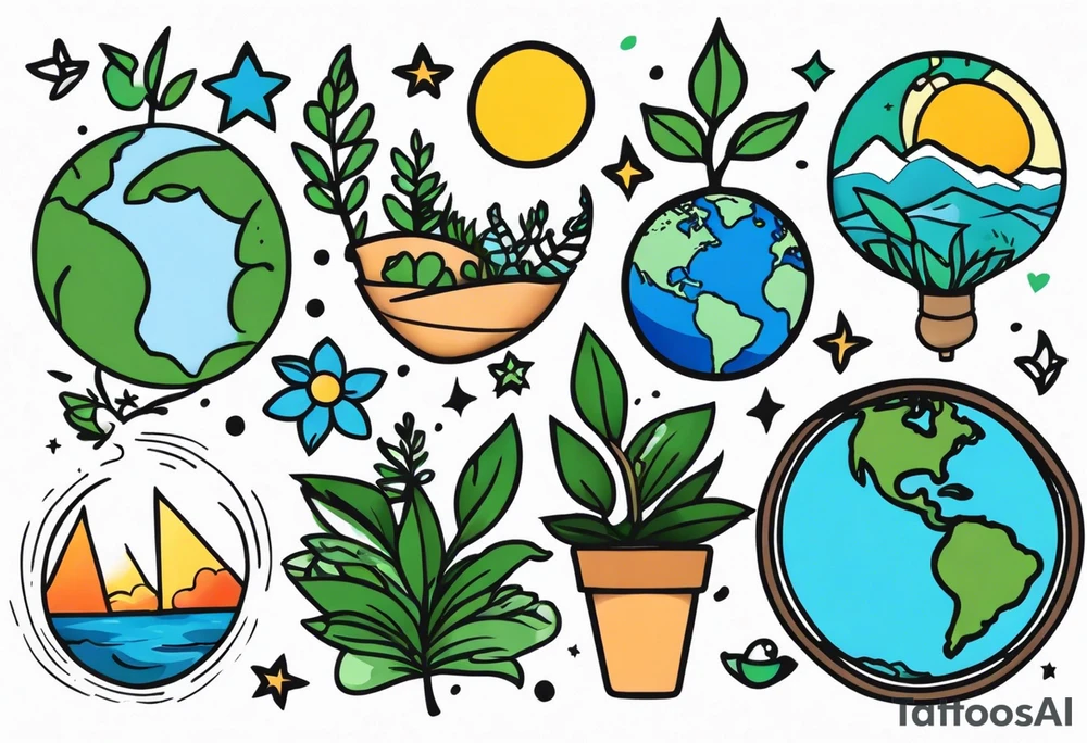 EARTH DAY FLASH TATTOOS tattoo idea