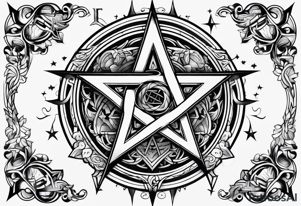 pentagram tattoo idea