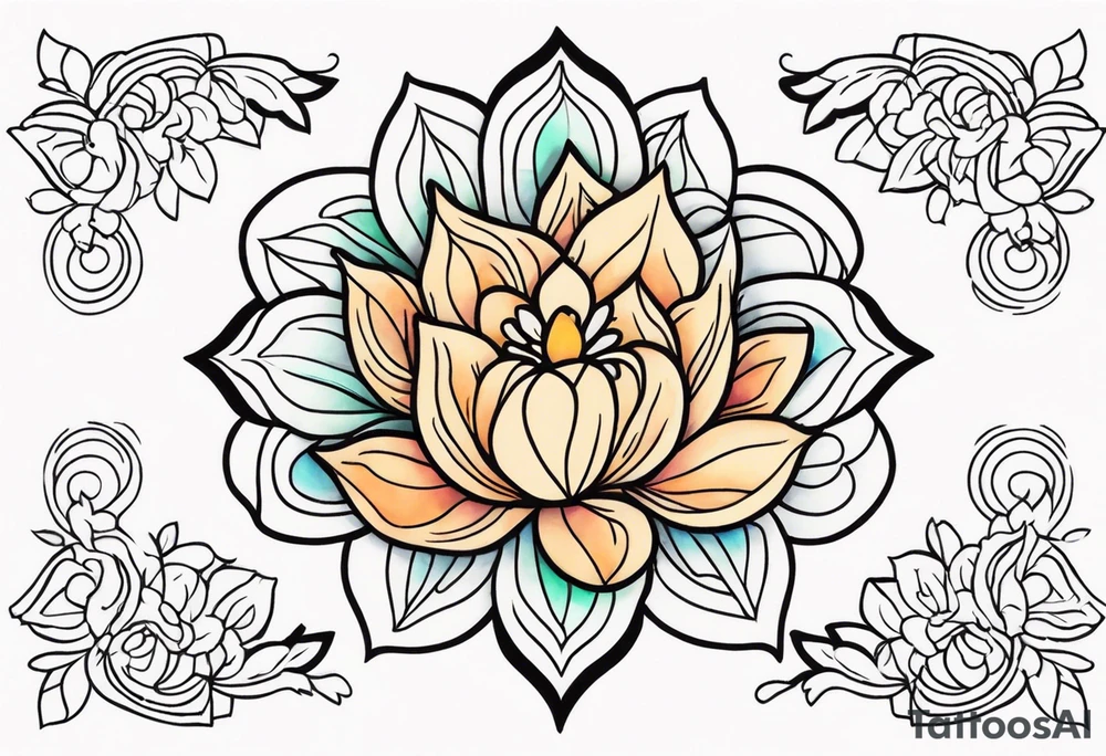 Flower paw print tattoo idea