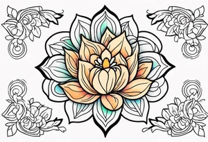 Flower paw print tattoo idea