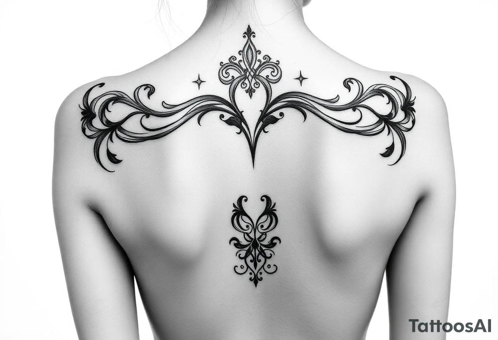 Emily. Aries. Feminine dark erotic tattoo idea