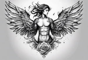 Icarus 

include quote
let our scars fall in love tattoo idea