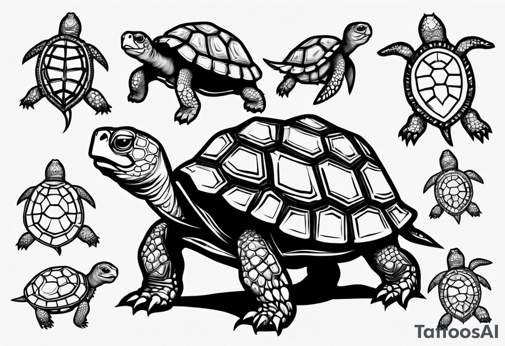 Slow tortoise tattoo idea
