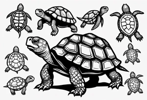 Slow tortoise tattoo idea
