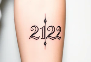 Number 222 tattoo idea