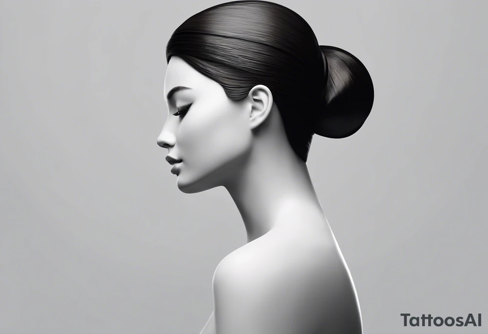 Esboço minimalista em arte digital estilo traços
de Oxum Opará. Figura feminina de perfil,
dançando com leveza e movimento. Cabeça com
coroa e contas, cabelo em trança. Mão esquerda
com Abebé (espelho), mão direita com adaga.
Posicionada aos pés de uma cachoeira. tattoo idea