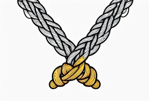 Arm filler rope with knots tattoo idea