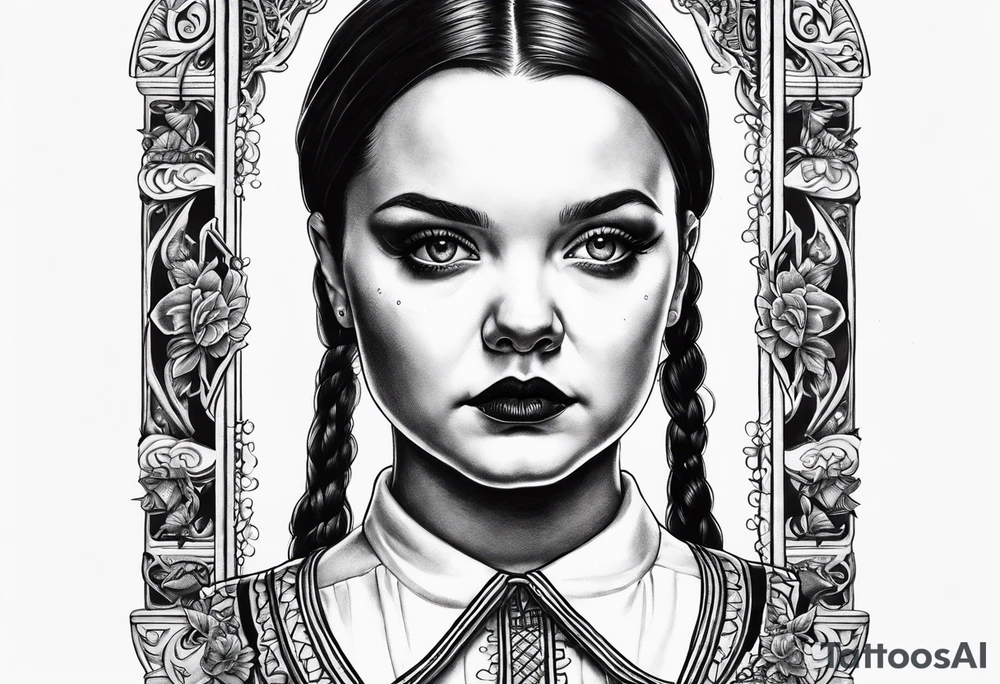 dark wednesday adams from the 90 movie tattoo idea