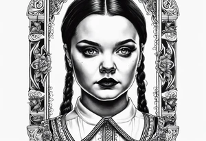 dark wednesday adams from the 90 movie tattoo idea